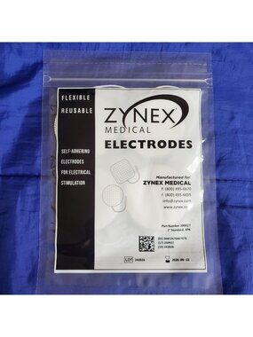 5 Sealed Zynex Medical TENS Electrodes 2” Adhesive 4PK Gentle Muscle Stimulation